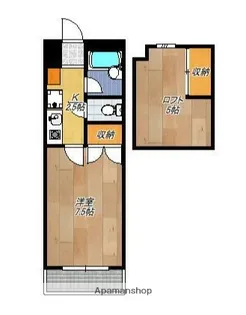 西山ハイツ【2階】の間取り