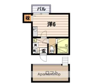 GH鶴見アパートメント【2階】の間取り