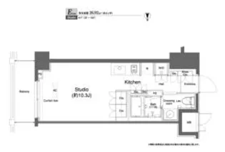 プラウドフラット横浜【9階】の間取り
