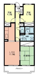 グランベル本厚木【307号室】の間取り