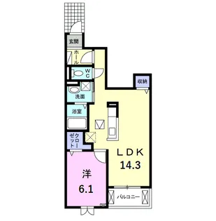 サンモール登戸【1階】の間取り