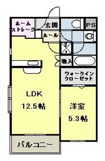 セレーノS【101号室】の間取り