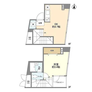 RETE TAMAPLAZA【8階】の間取り