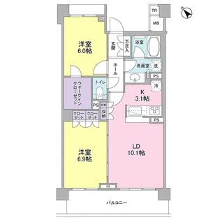 ブローテ大倉山【3階】の間取り