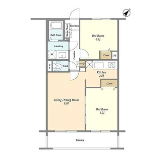 メゾン・ルミエールたまプラーザ【4階】の間取り