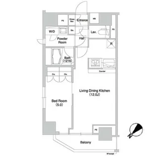 グラマシー横濱関内【8階】の間取り