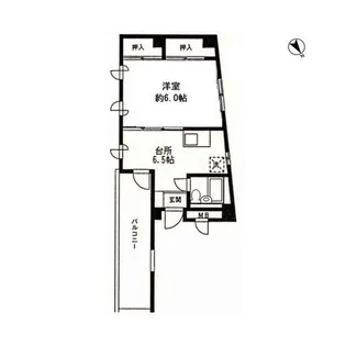 ファミーユ第2前川ビル【2階】の間取り