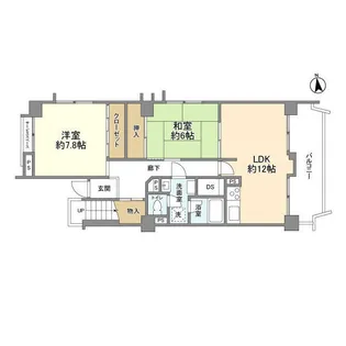 梶ケ谷ビレジ【6階】の間取り