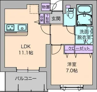 ホワイトアーミン湘南【1階】の間取り
