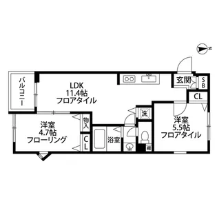 オーシャン本牧【2階】の間取り