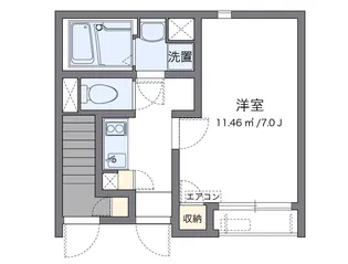 クレイノアクアパレス【1階】の間取り