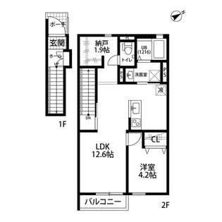 デュラ・カーサ根光Ⅱ【2階】の間取り