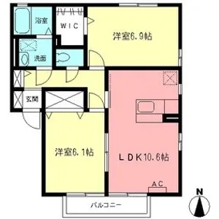 アンソレイユ【2階】の間取り