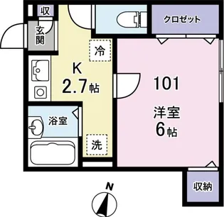 カーサフェリーチェ【1階】の間取り