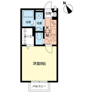 サンライズ岩本【203号室】の間取り