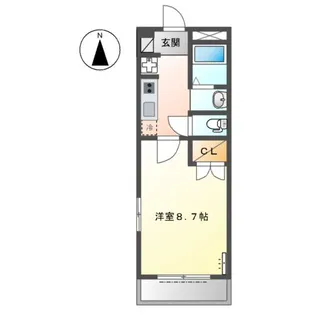 コーポ・リバーレイン【1階】の間取り