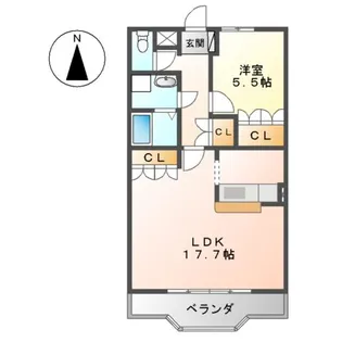アンベリール・K・湘南【1階】の間取り