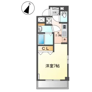 ビブレ東林間【4階】の間取り