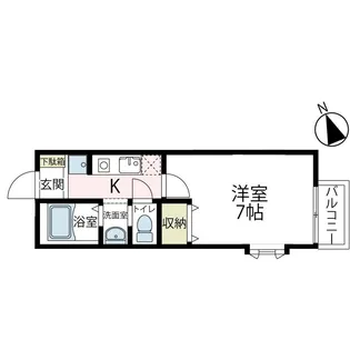 シャンブル【202号室号室】の間取り