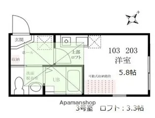 ハーミットクラブハウスK【2階】の間取り