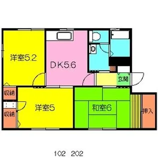 エクセル大井D【1階】の間取り