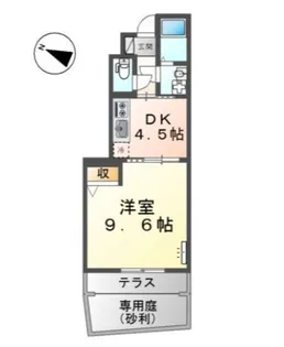 スターテラスセイラン【1階】の間取り