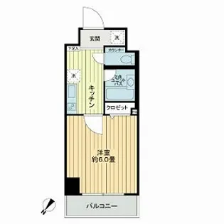 ロワール関内エナジス【3階】の間取り