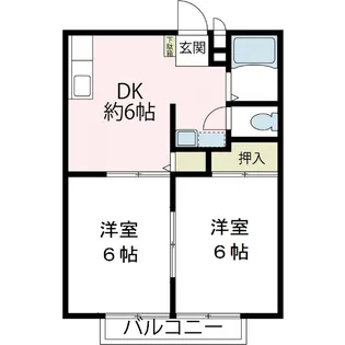 ルミエール泉A【103号室号室】の間取り