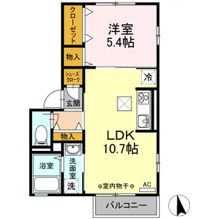 クレスト四谷【1階】の間取り