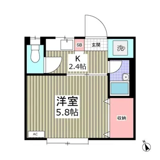 ハピネス高田【1階】の間取り