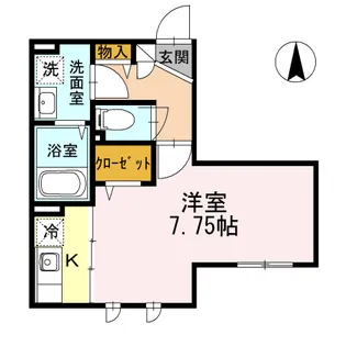 クレール【302号室】の間取り