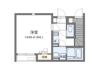 クレイノリヴェールの森【1階】の間取り