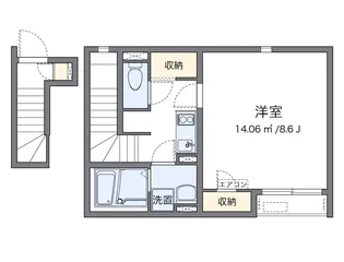 クレイノリヴェールの森【2階】の間取り