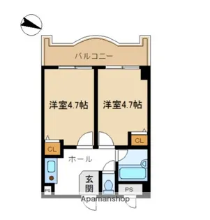 アソシエ横浜【3階】の間取り