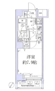 SQUARECITYYOKOHAMASHINKOYASU【11階】の間取り