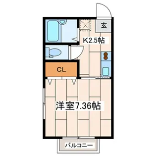 コリーヌ上町【1階】の間取り