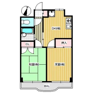 グリーンハイム桜台【1階】の間取り