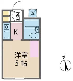 アップルハウス三ッ沢B【105号室号室】の間取り