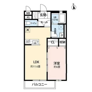 アムール イルヴィラージュ【1階】の間取り