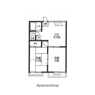 ハイツ中里【2階】の間取り