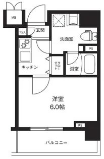 メインステージ横濱ポートサイド【4階】の間取り