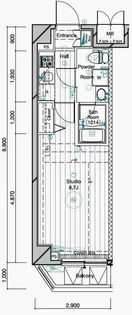 メインステージ二子多摩川【3階】の間取り