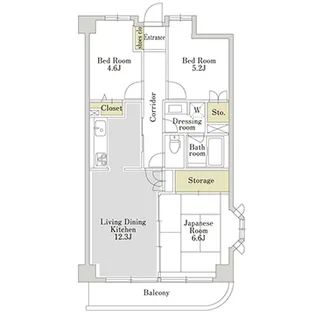 アーバンパーク三ツ池公園E【2階】の間取り