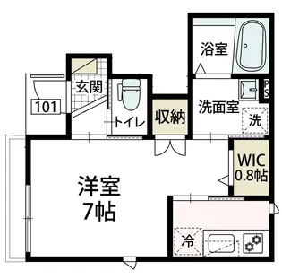 TERNURA Ⅱ(テルネーラ Ⅱ)【101号室号室】の間取り