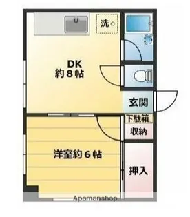 タキーハイツ【2階】の間取り