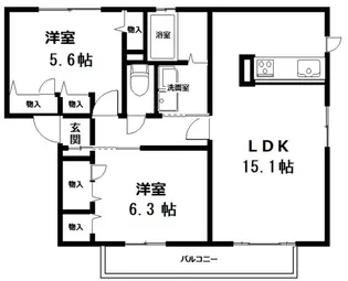 キャッスル・K2【2階】の間取り
