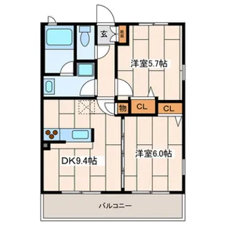 サンバレー上大岡Ⅵ【2階】の間取り