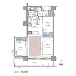 ディームス横濱青木町【4階】の間取り