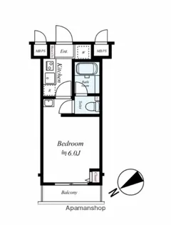 RISINGPLACE桜木町【6階】の間取り