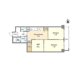 コスモリード武蔵中原【5階】の間取り